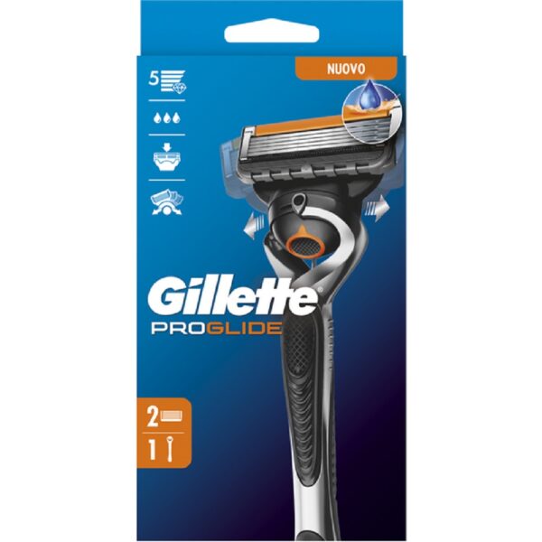 Gillette RASOIO 5 LAME PROGLIDE 5 LAME MANUAL FLEXBALL + 2 RICAMBIO