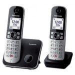 Panasonic 2 Cordless Nero KX-TG6852JTB