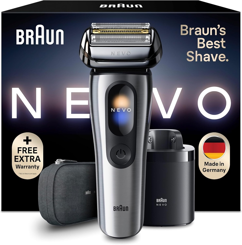 20261013040156_0.jpg Braun Rasoio elettrico barba NEVO 11005C SILVER - immagine 1