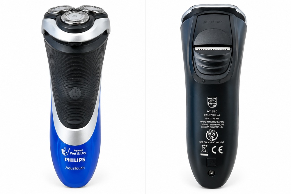 20261028121235_0.jpg Philips Rasoio Elettrico Usato AquaTouch AT890 Wet & Dry - immagine 1