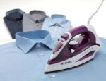 Ariete 6235 Steam Iron 2000W, Ferro da stiro, 2000W, Serbatoio 300ml, Funzione Auto-pulizia, Bianco/Viola - immagine 3
