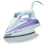 Braun TexStyle 7 TS715 Ferro da Stiro a Vapore con 4 Anni di Assistenza, Piastra in Eloxal, Colpo Vapore 140 g, Serbatoio 400 ml, Termostato Regolabile, Punta di Precisione, Vapore Verticale, Viola