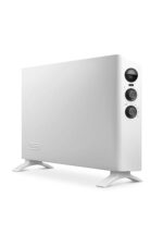 De'Longhi HSX3320FS Slim Style TermoConvettore Elettrico, Silenzioso, 3 Livelli di Potenza, Sistema Anti-Ribaltamento, per Ambienti fino a 60m³, Ventola Aggiuntiva, Funzione Antigelo, Bianco