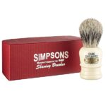 SIMPSONS CASE C1 BEST BADGER SHAVING BRUSH - PENNELLO DA BARBA IN TASSO